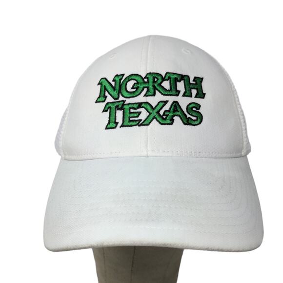 Nike FlexFit North Texas Mean Green White Embroidered Logo Swoosh - Picture 1 of 11